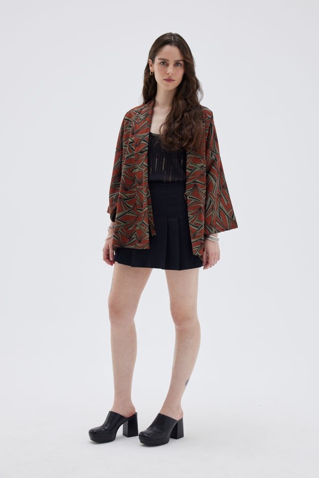 WILD EAST vintage yün keten ipek kimono ceket