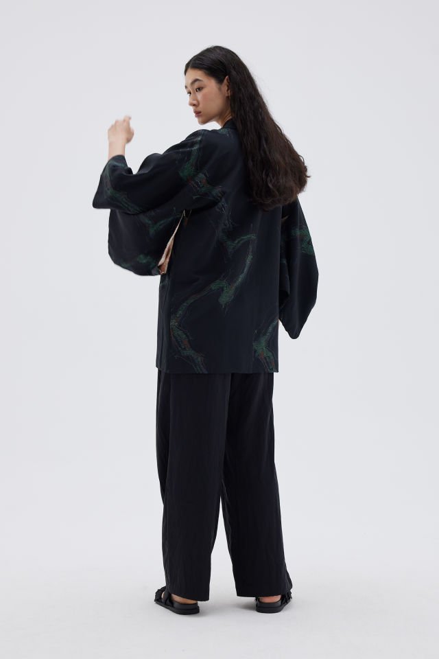 AURORA BOREALIS vintage ipek kimono ceket
