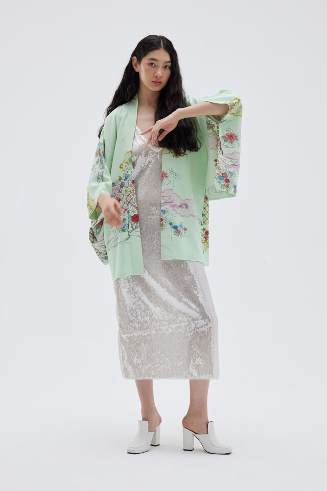 ENCHANTED GARDEN vintage ipek kimono ceket