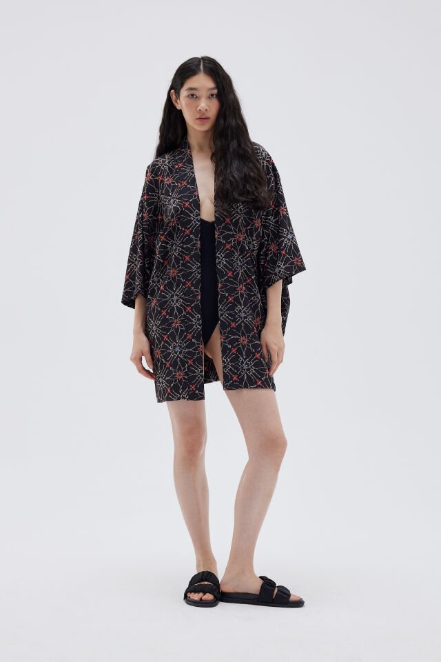 CRANE'S TALE vintage ipek kimono ceket