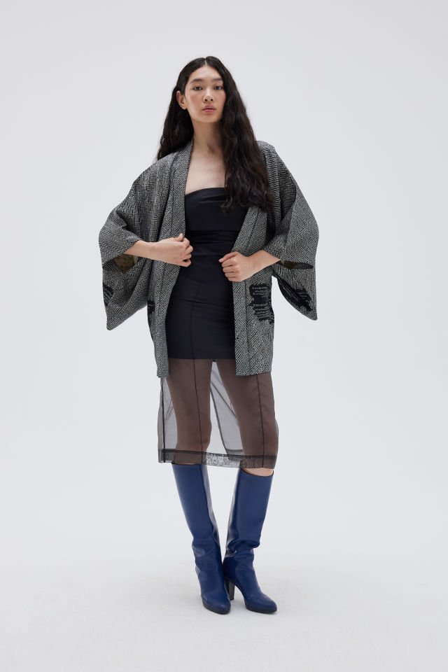 OCEAN SPRAY vintage ipek kimono ceket