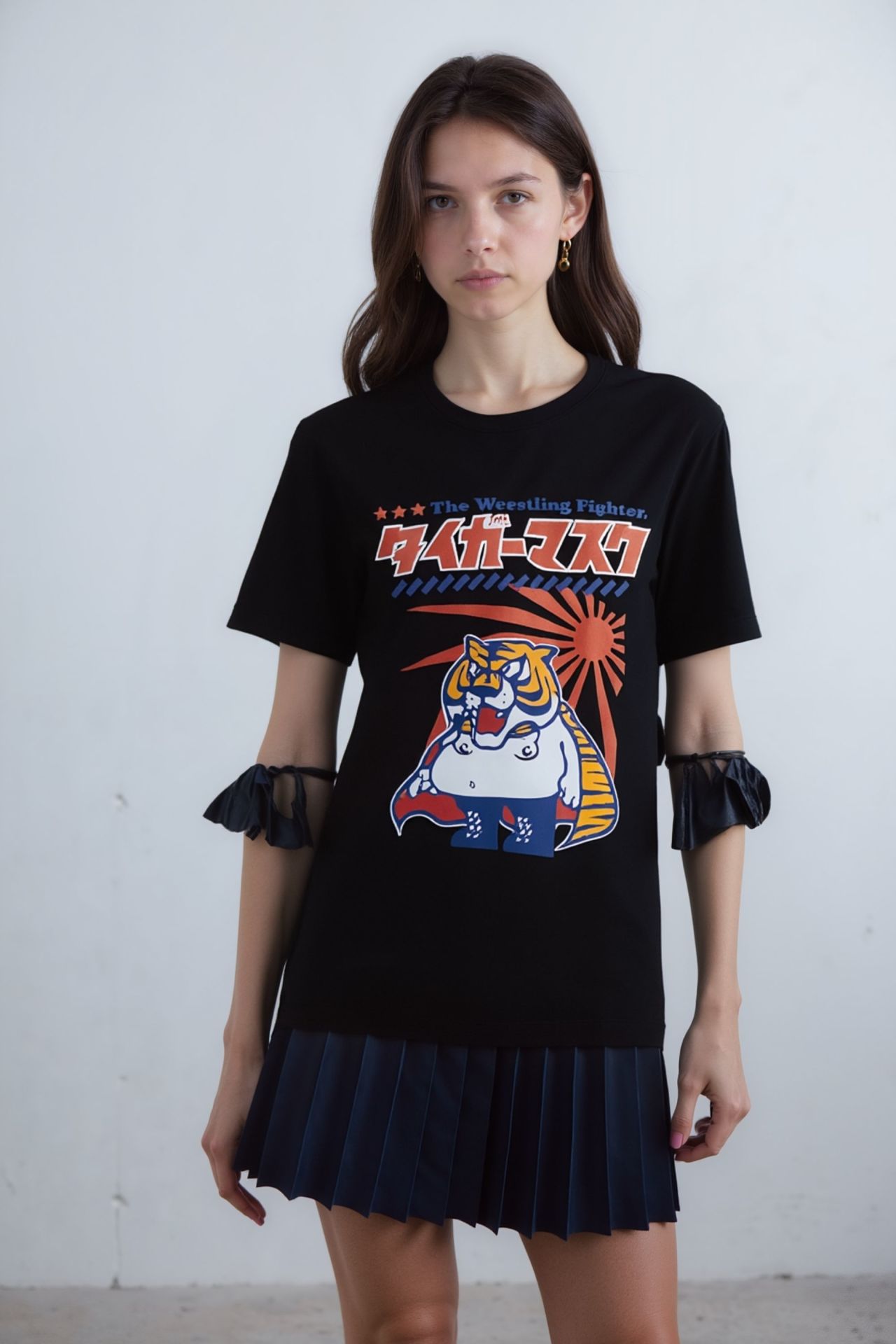 WRESTLING FIGHTER baskılı uzakdoğu temalı unisex t-shirt