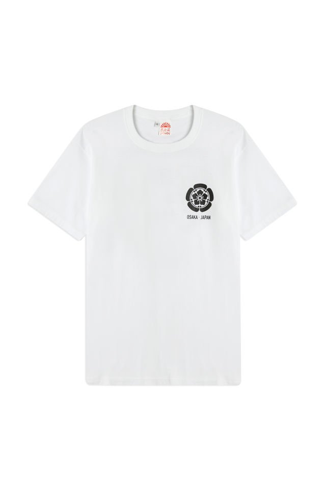 OSAKA JAPAN baskılı unisex t-shirt L - Beyaz