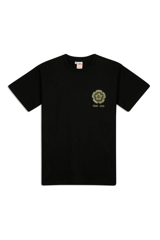 OSAKA JAPAN baskılı unisex t-shirt XL - Siyah