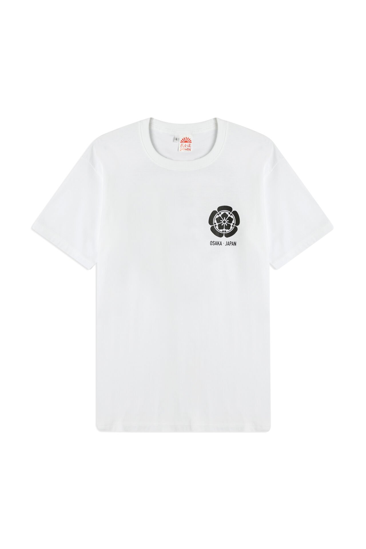 OSAKA JAPAN baskılı unisex t-shirt L - Beyaz