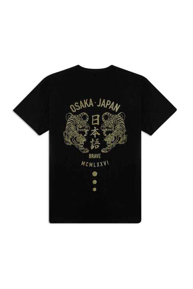 OSAKA JAPAN baskılı unisex t-shirt XL - Beyaz