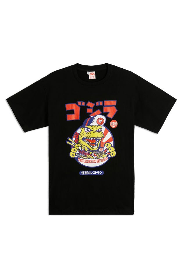 GODZILLA baskılı unisex t-shirt XXL - Beyaz