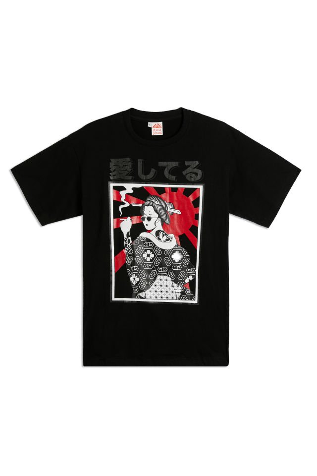 GEISHA baskılı unisex t-shirt XXL - Beyaz