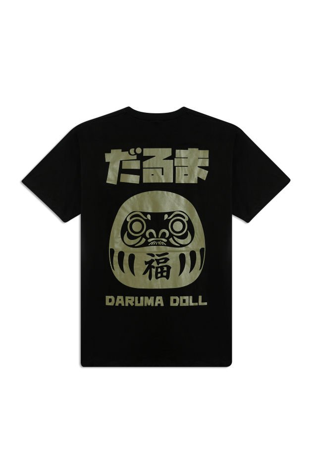 DARUMA DOLL baskılı unisex t-shirt XXL - Beyaz