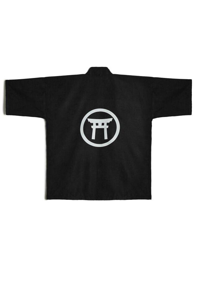 TEMPLE baskılı Hanten HAPPI unisex ceket Tek Beden - Siyah