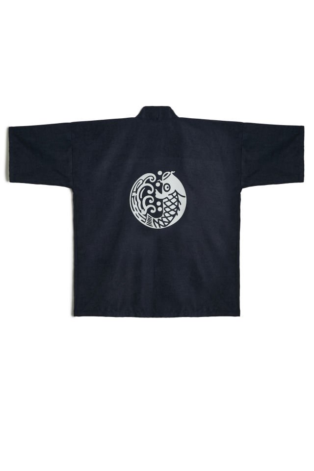KOI FISH baskılı Hanten HAPPI unisex ceket Tek Beden - Lacivert